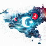 Picture illustration showing the importance of Turkey's Geographic location on the global scale
