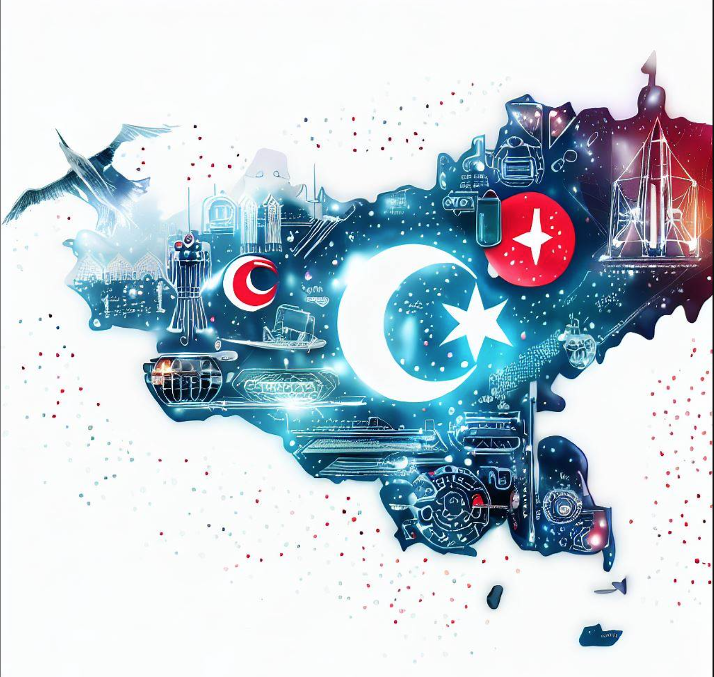 Picture illustration showing the importance of Turkey's Geographic location on the global scale